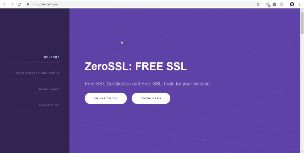 Free SSL certificate
